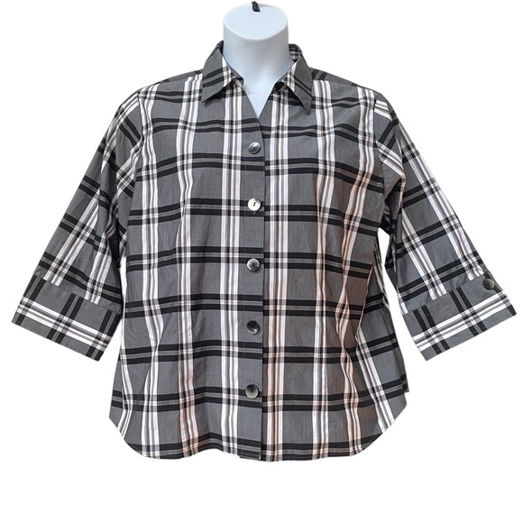 Westbound Tops - Westbound Woman Shirt 3/4 Length Sleeve size 2X